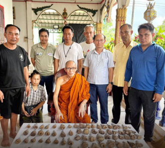 Sacred Discovery: 17th–18th Century Buddha Statues Unearthed at Wat Meuang Kang, Champasak